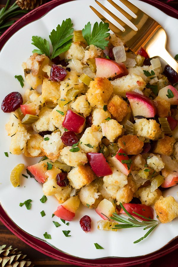 Apple Cranberry Rosemary Stuffing | Cooking Classy
