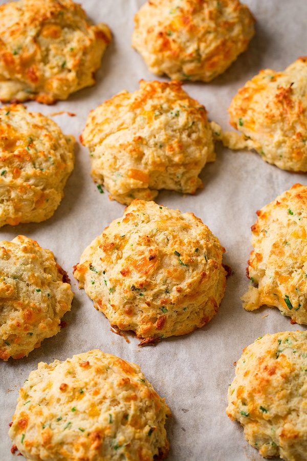 Cheddar Chive Drop Biscuits | Cooking Classy