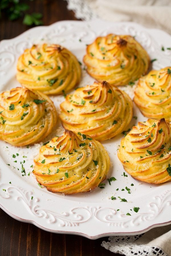Garlic Parmesan Duchess Potatoes | Cooking Classy