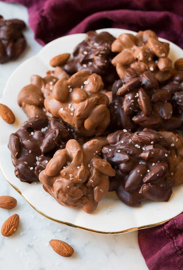 Salted Chocolate Almond Clusters | Cooking Classy