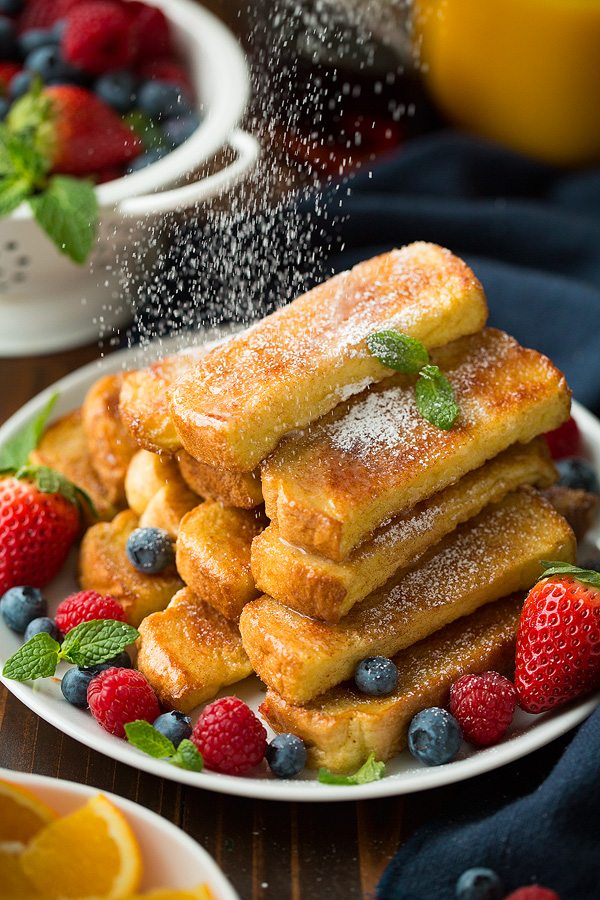 French Toast Sticks made from baked French toast recipe