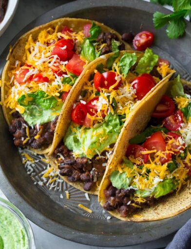 Vegetarian Tacos (with Roasted Veggies & Black Beans!) - Cooking Classy