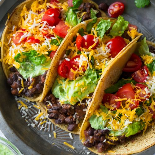 Black Bean Tacos {with Avocado Cilantro Lime Crema} Cooking Classy