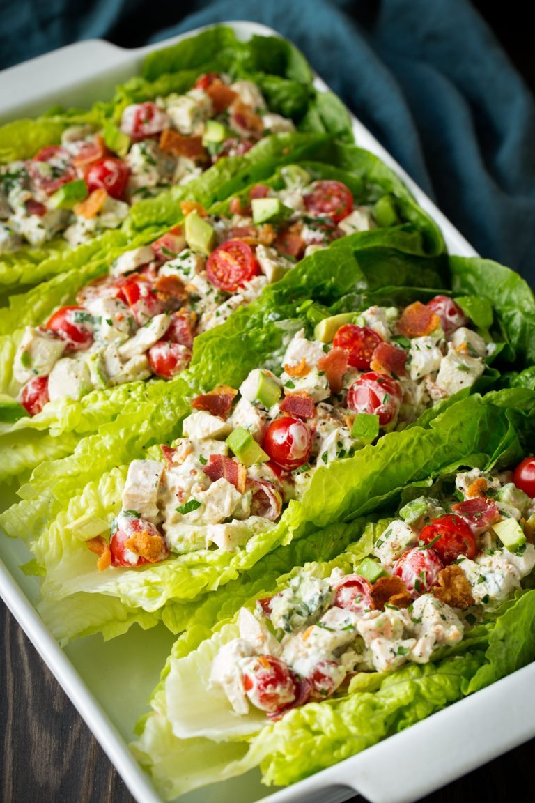 BLTA Chicken Salad Lettuce Wraps Cooking Classy