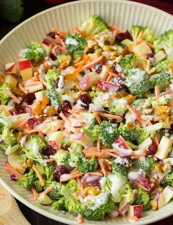 Broccoli Carrot and Cauliflower Coleslaw Salad Cooking Classy