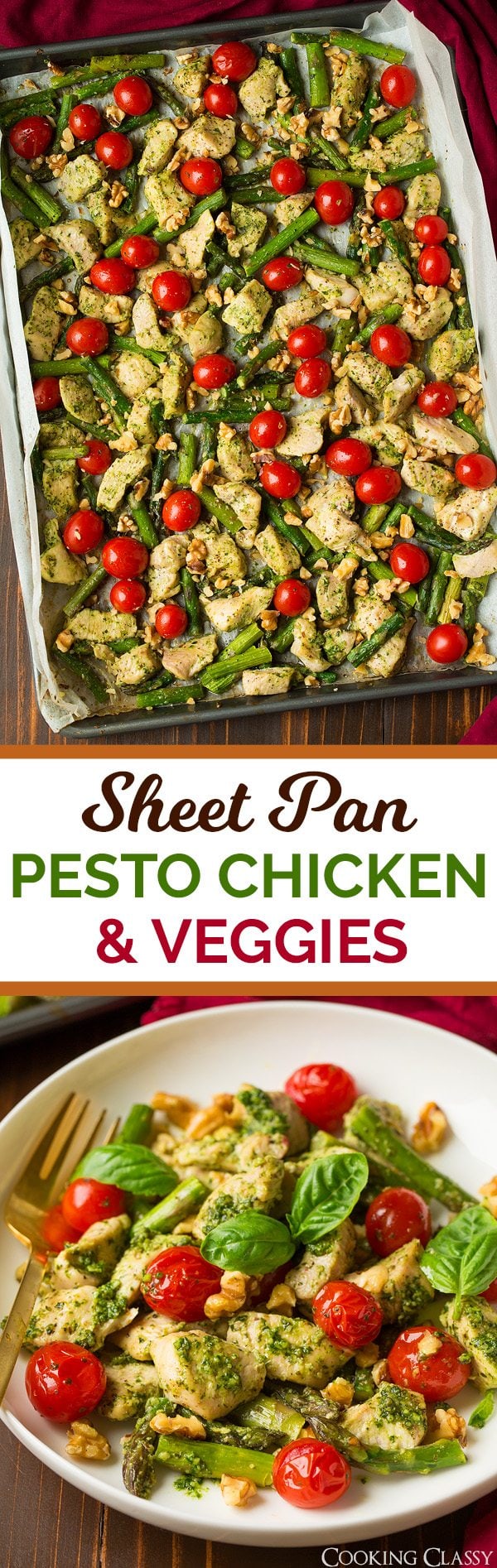Sheet Pan Pesto Chicken (with Asparagus & Tomatoes!) Cooking Classy