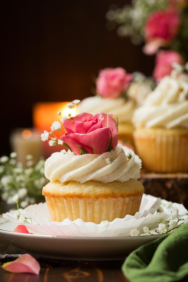 Vanilla Bean Cupcakes with Vanilla Bean Buttercream Frosting | Cooking Classy