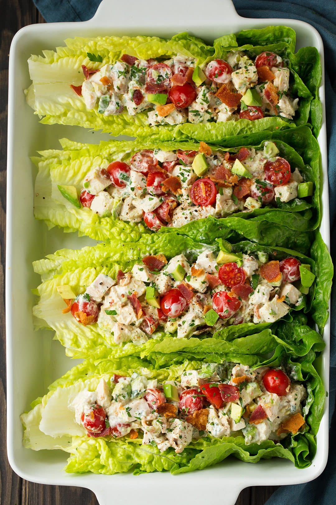 BLTA Chicken Salad Lettuce Wraps 
