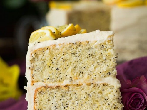 Lemon Poppy Seed Cake With Cream Cheese Frosting Cooking Classy