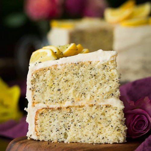 Lemon Poppy Seed Cake (with Cream Cheese Frosting) Cooking Classy