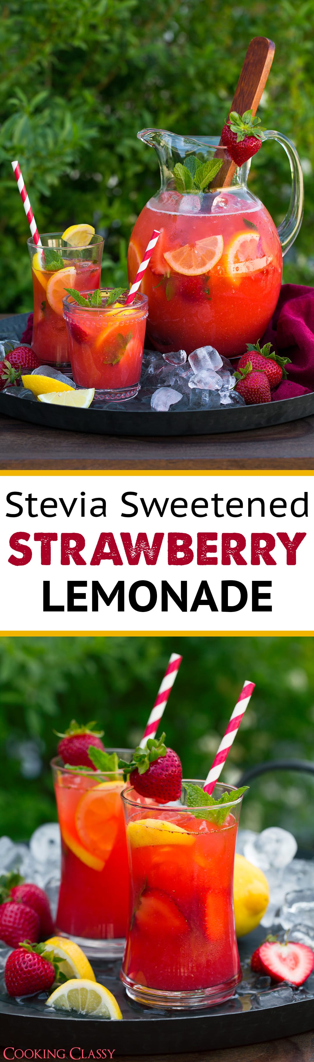 Sugar Free Strawberry Lemonade Made With Stevia Cooking Classy