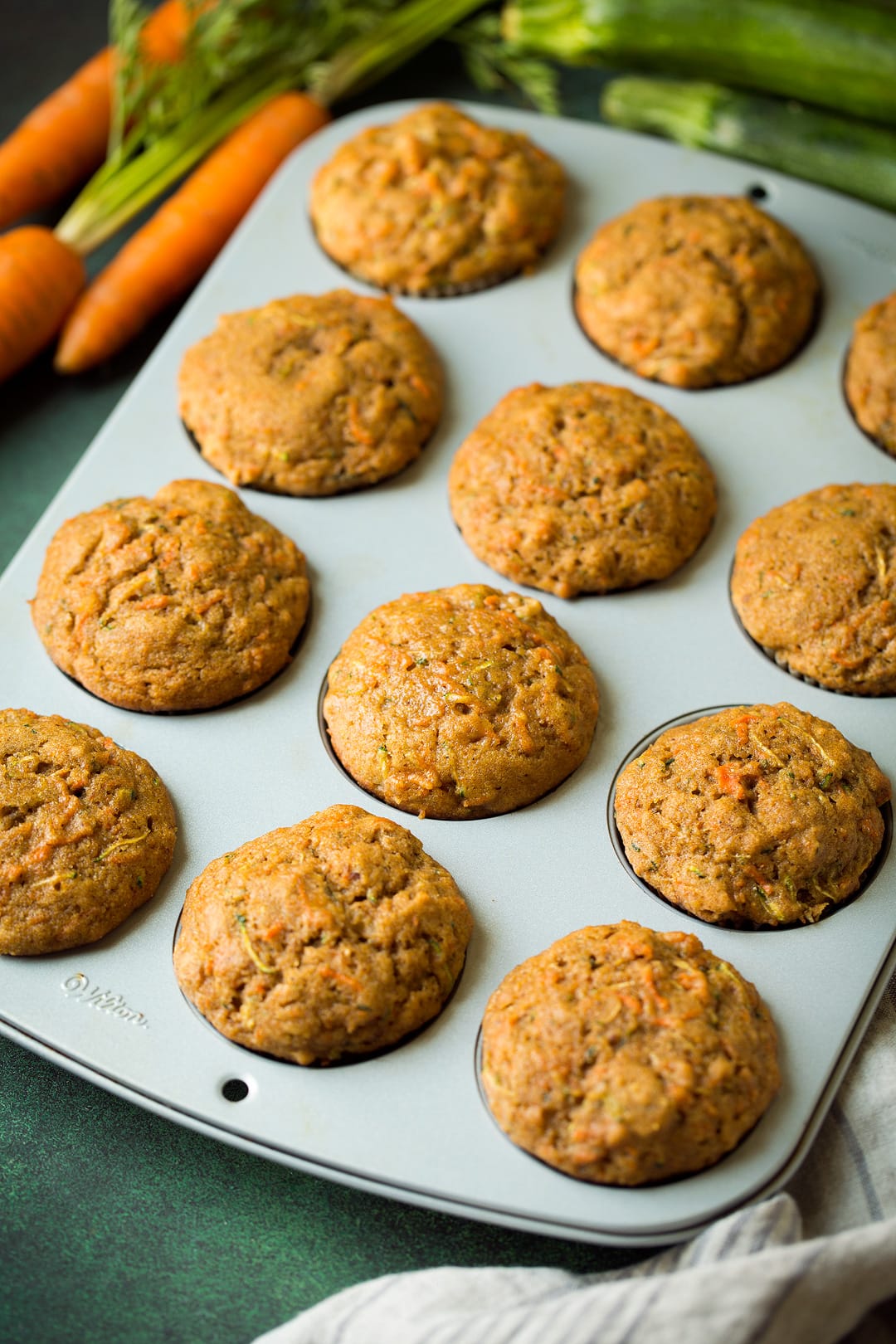 Muffins with Zucchini Carrots and Spices
