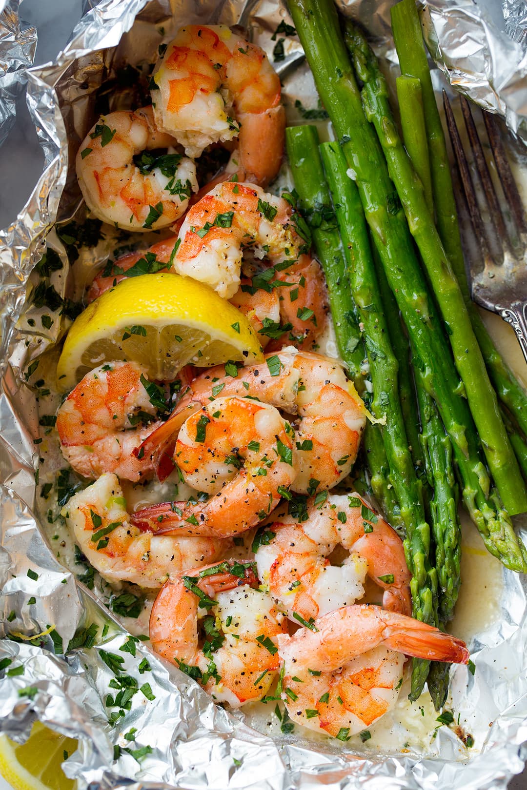 Shrimp And Asparagus Foil Packs Grilled Or Baked Cooking Classy
