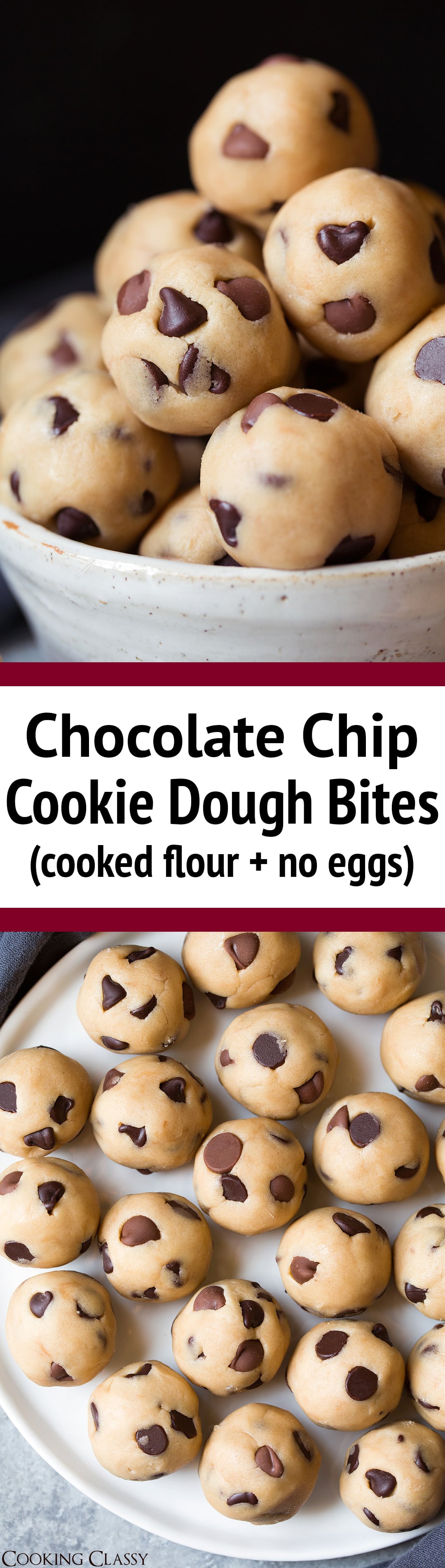 Chocolate Chip Cookie Dough Bites Cooking Classy