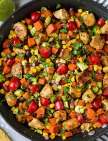 Mexican Honey Lime Chicken Sweet Potato Skillet