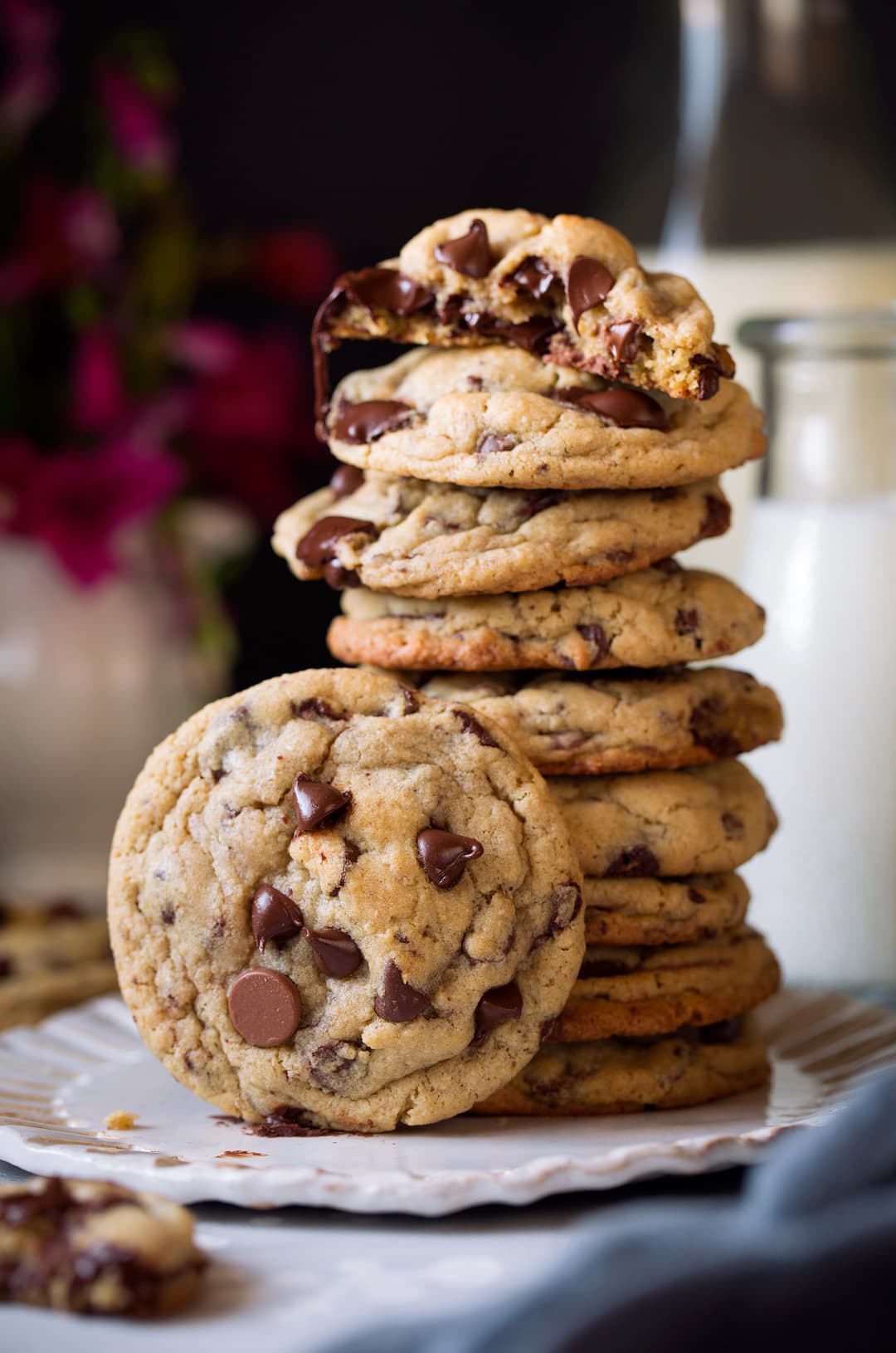 Stack of Chocolate Chip Cookies. Famous Neiman Marcus recipe.