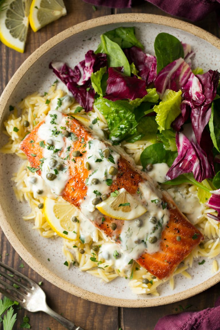 Creamy Salmon Piccata Cooking Classy