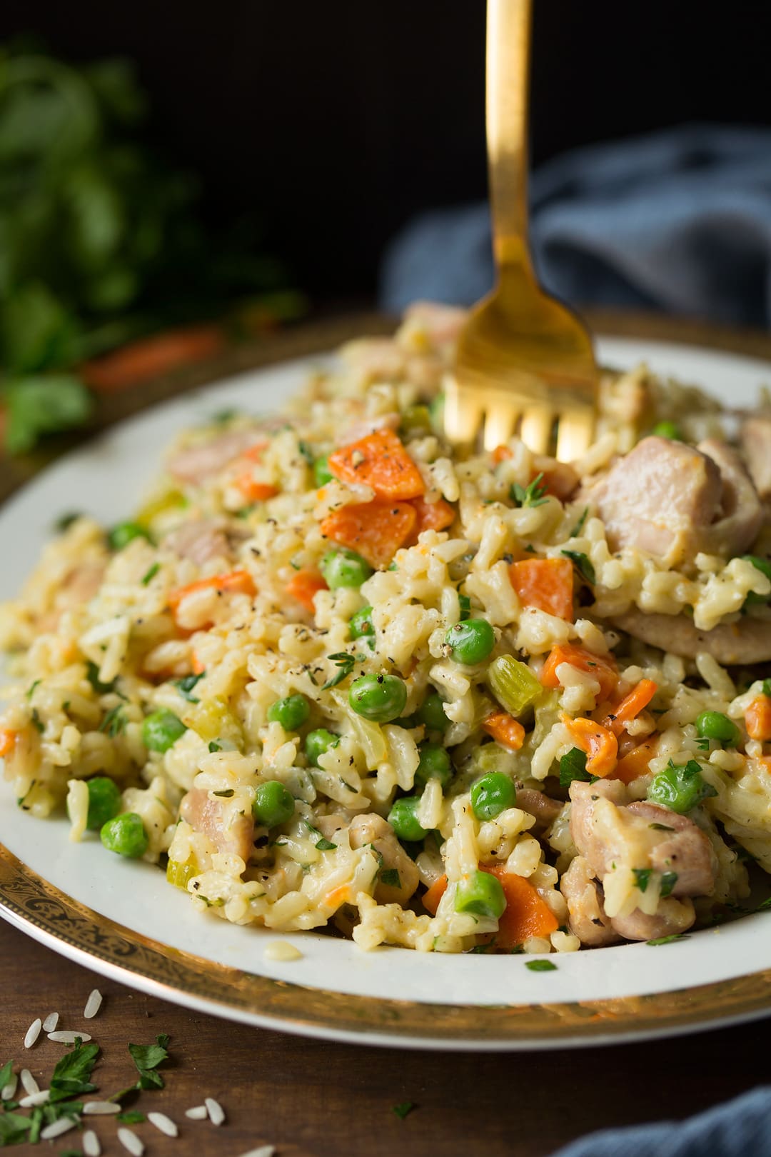 One Pan Creamy Chicken and Rice - Cooking Classy