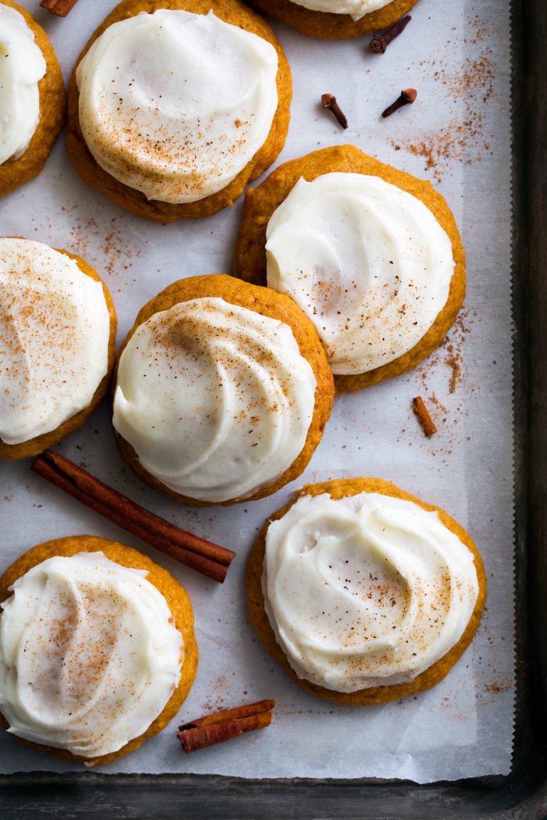 Pumpkin Cookies with Cream Cheese Frosting Cooking Classy