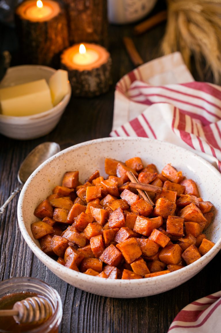 Roasted Sweet Potatoes with Cinnamon and Honey Butter Cooking Classy