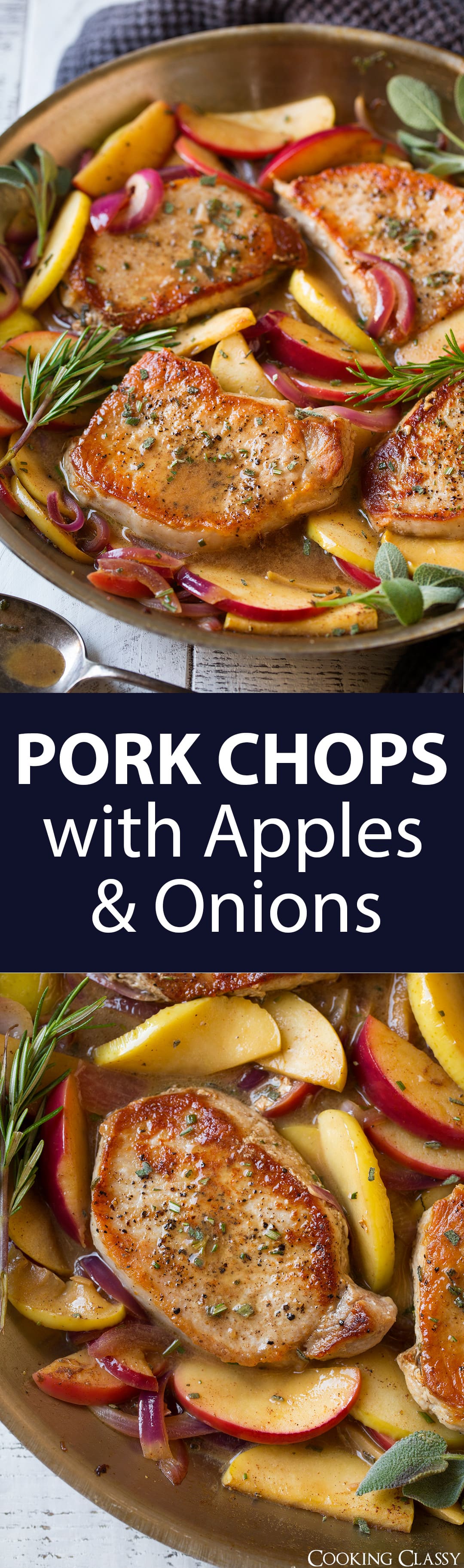 Pork Chops with Apples and Onions - Cooking Classy