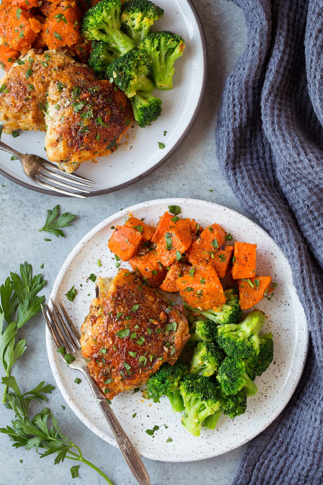 Slow Cooker Chicken with Sweet Potatoes and Broccoli