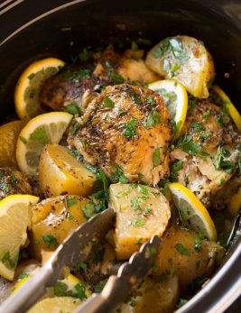 Slow Cooker Greek Lemon Chicken and Potatoes