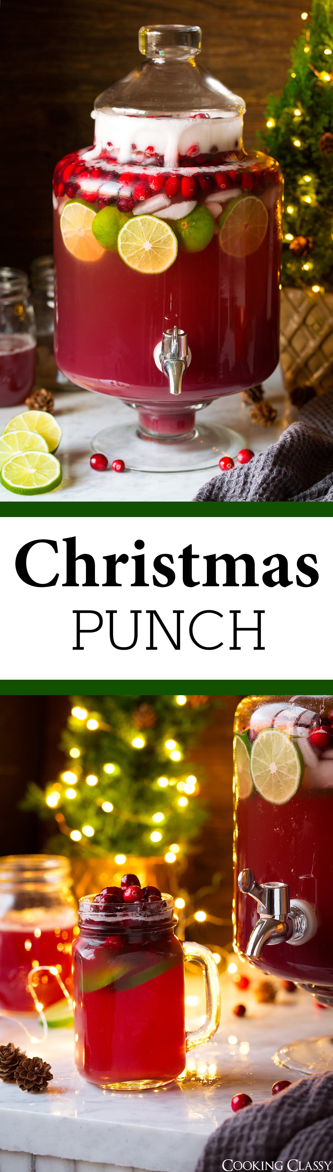 Christmas Punch - this Christmas Punch has been my go-to holiday drink for 10+ years! It's so delicious and perfectly festive and the whole family loves it! And it only takes minutes to make. #christmas #thanksgiving #punch #drink #recipe #cranberry #almond