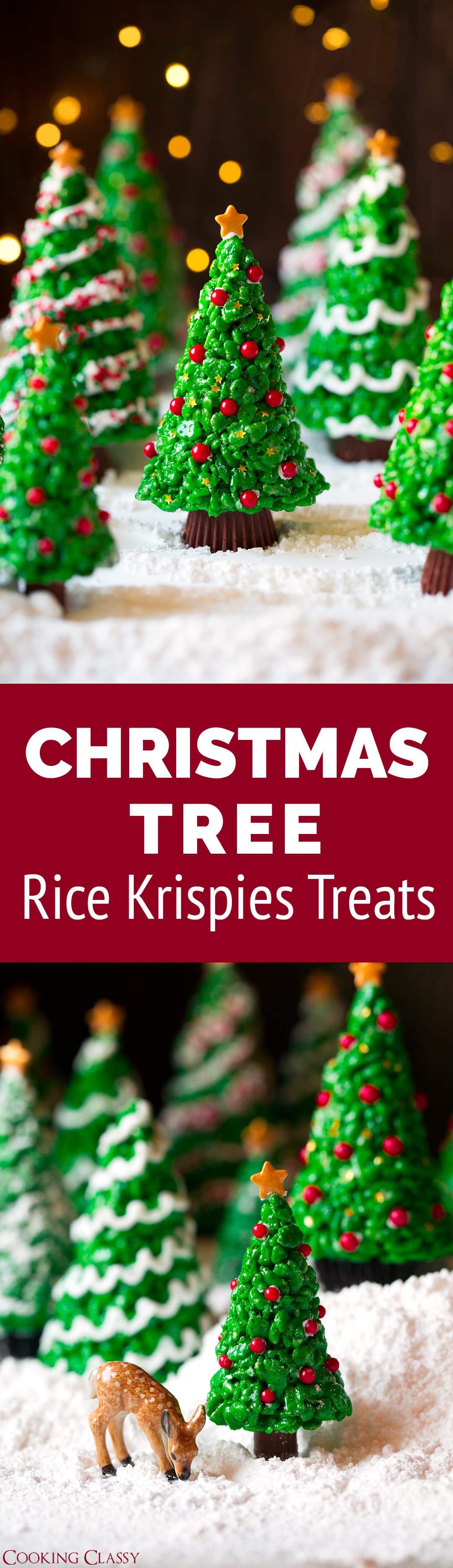 Christmas Tree Rice Krispies Treats - just as much fun to make as they are delicious to eat! Everyone loves these! #christmas #ricekrispies #treat #christmastree #dessert