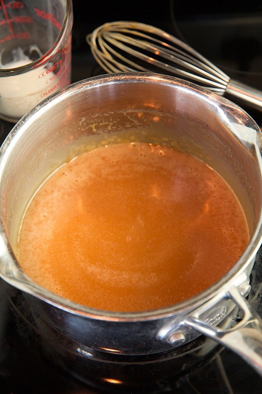 Steps for making caramel sauce