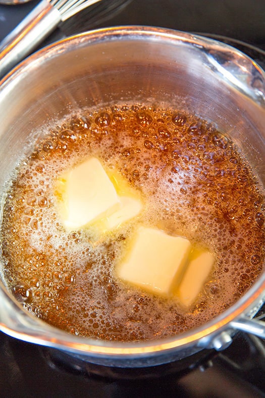 Steps for making caramel sauce