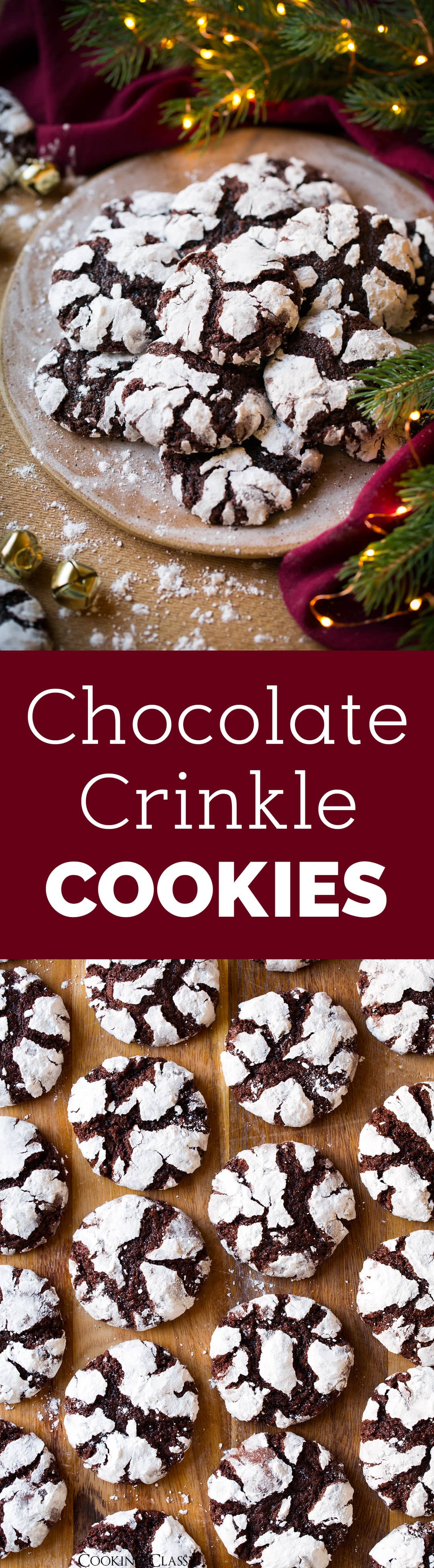 The BEST Chocolate Crinkle Cookies - the cookie we all love! Perfectly soft, tender and chewy. A lot like a brownie but in cookie form - in other words these cookies are sure to satisfy! #christmascookies #cookies #dessert #chocolate #christmas #crinklecookies
