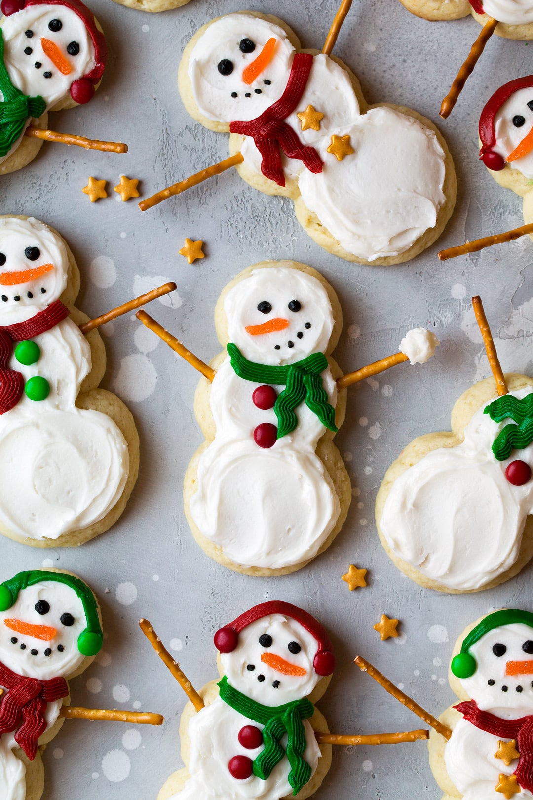Lofthouse Style Snowman Sugar Cookies