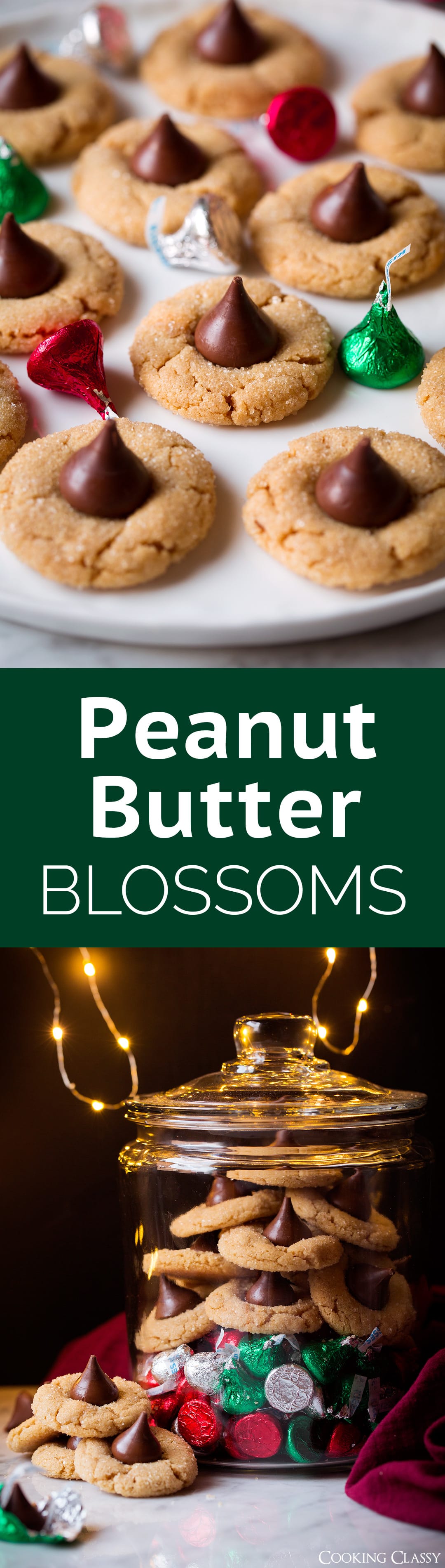 Peanut Butter Blossoms - a holiday MUST! Soft and tender and perfectly peanut buttery! Plus isn't that milk chocolate and peanut butter combo just dreamy?