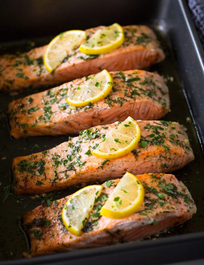 Baked Lemon Dill Salmon (with Yogurt Dill Sauce) Cooking Classy