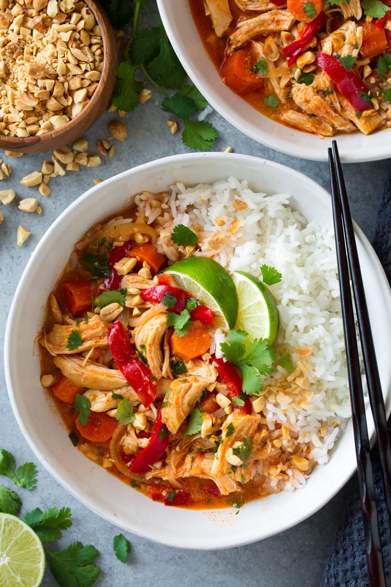 Thai Chicken Curry {Slow Cooker or Instant Pot Method}