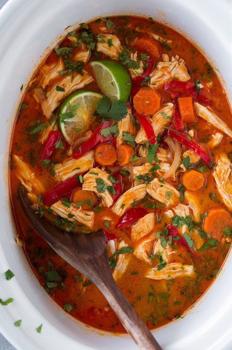 Thai Chicken Curry {Slow Cooker or Instant Pot Method}
