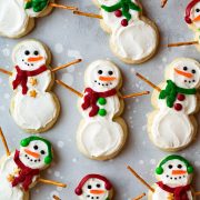Lofthouse Style Snowman Sugar Cookies
