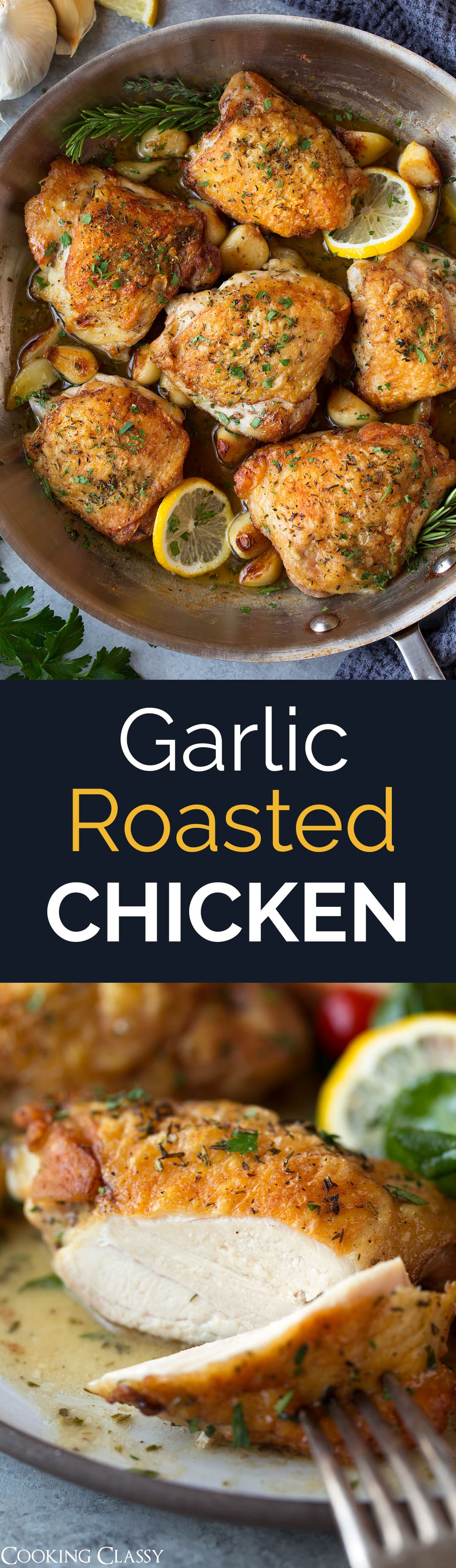 Roasted Chicken Thighs with Garlic - Cooking Classy