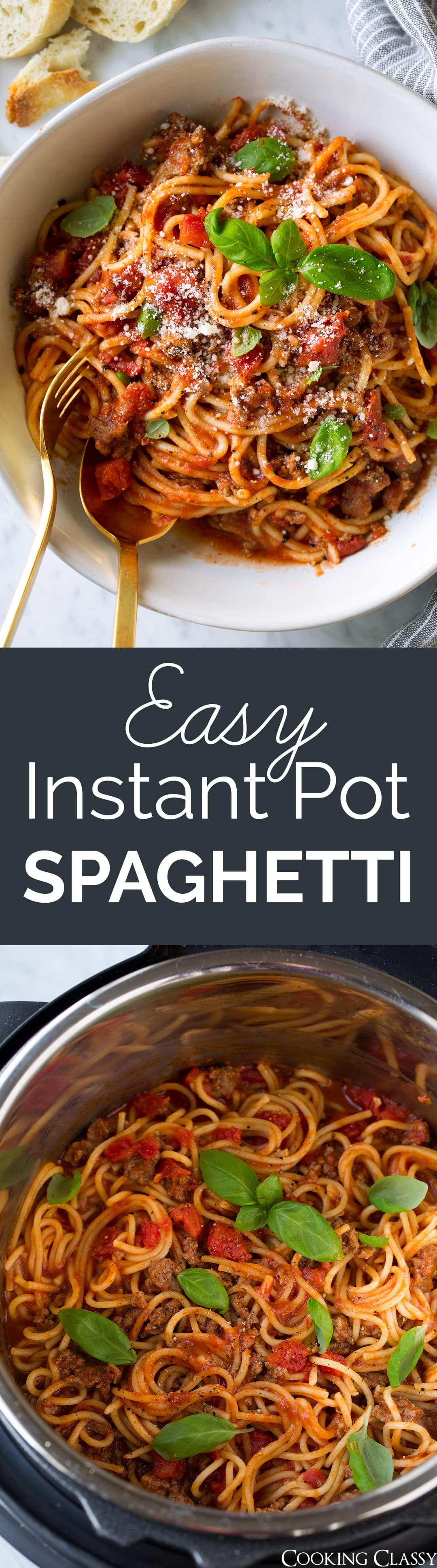 Instant Pot Spaghetti - Cooking Classy