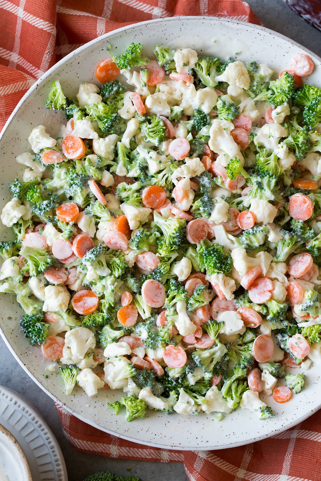 Broccoli Carrot Cauliflower Coleslaw Salad