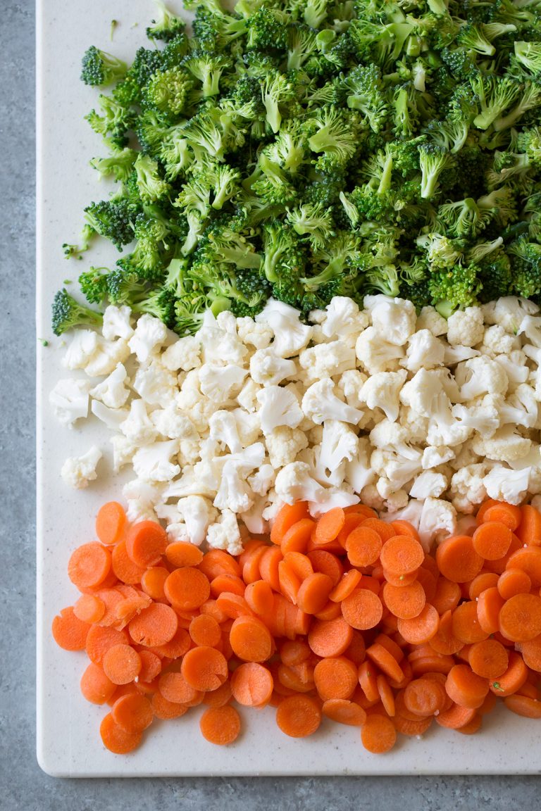 Broccoli Carrot and Cauliflower Coleslaw Salad Cooking Classy