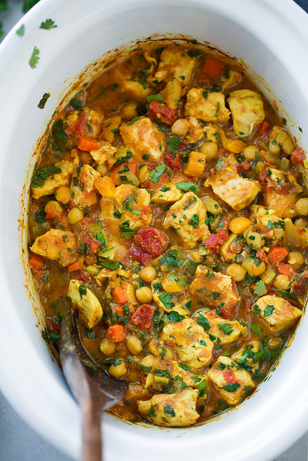 Slow Cooker Chicken and Chick Pea Tagine