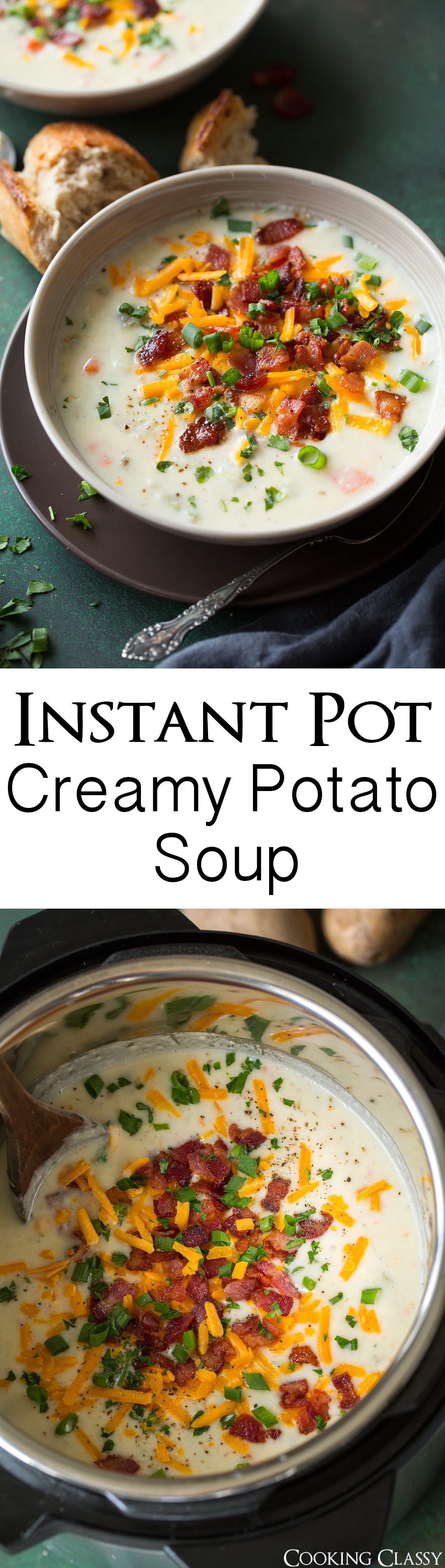 Instant Pot Creamy Potato Soup - Cooking Classy
