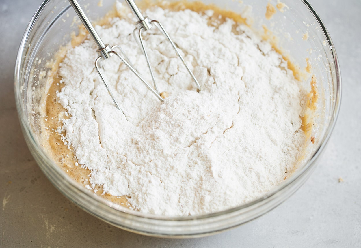 adding in flour