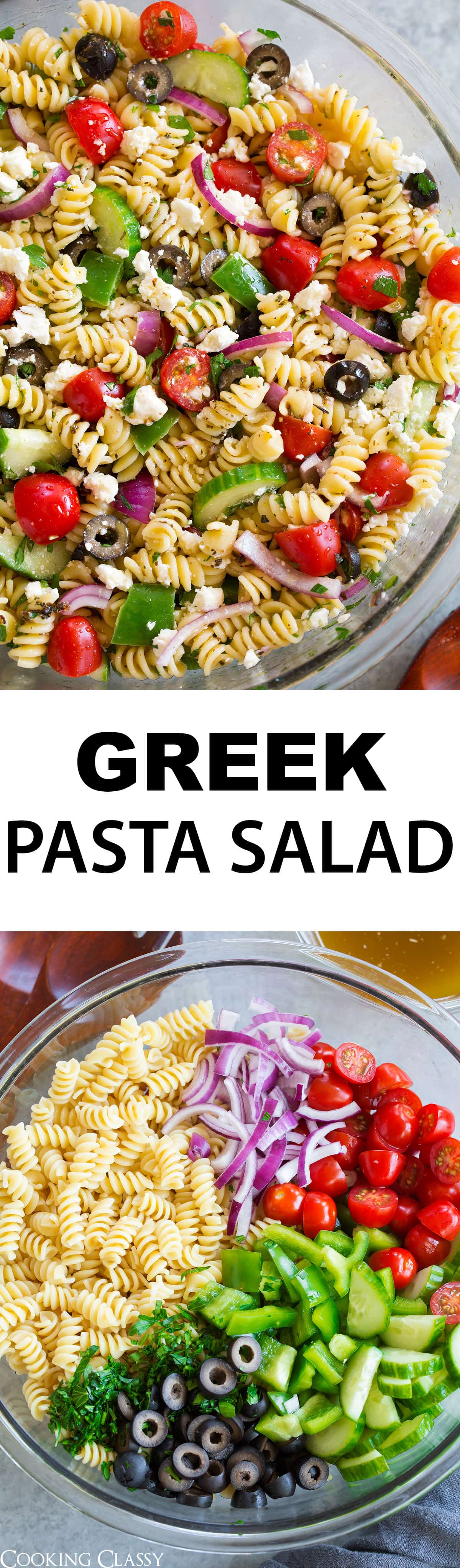 Greek Pasta Salad Cooking Classy
