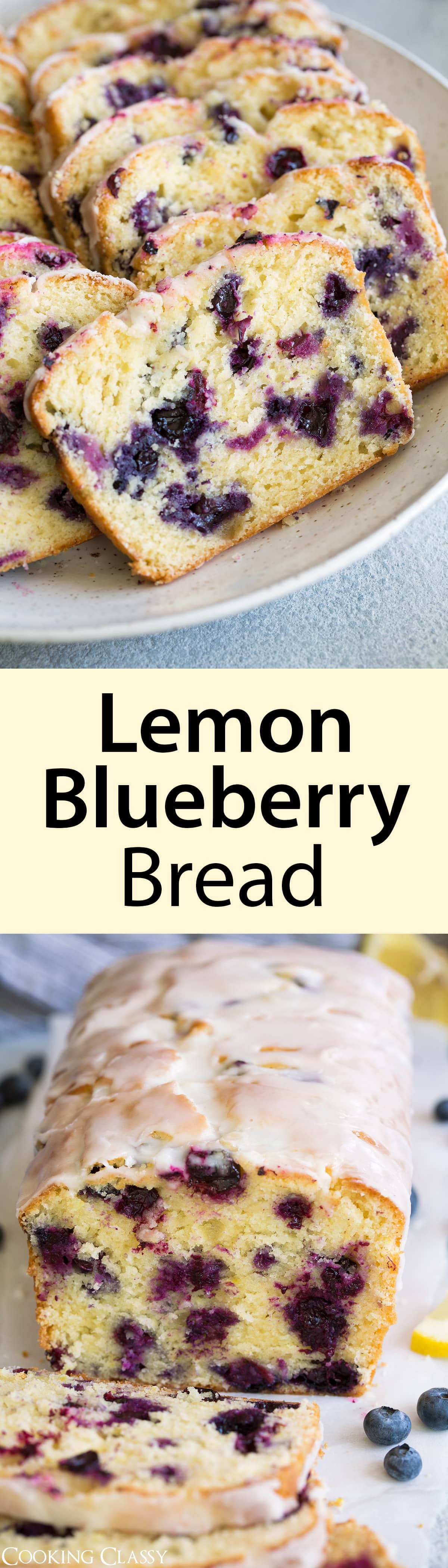 Lemon Blueberry Bread - this is the perfect summer treat! This recipe is easy to make and the end result is unbelievably satisfying. You get an amazingly moist loaf of bread that's brimming with bright, fresh lemon flavor and studded with sweet blueberries in every bite. Talk about delicious! #bread #blueberry #lemon #lemonbread #blueberrybread #recipe #dessert