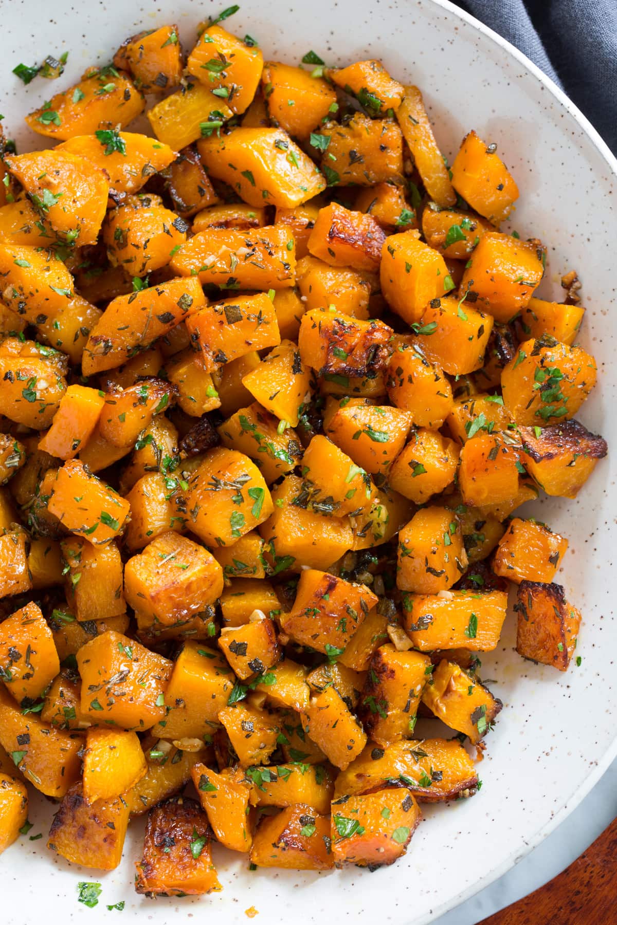 Roasted Butternut Squash {with Garlic and Herbs} - Cooking ...