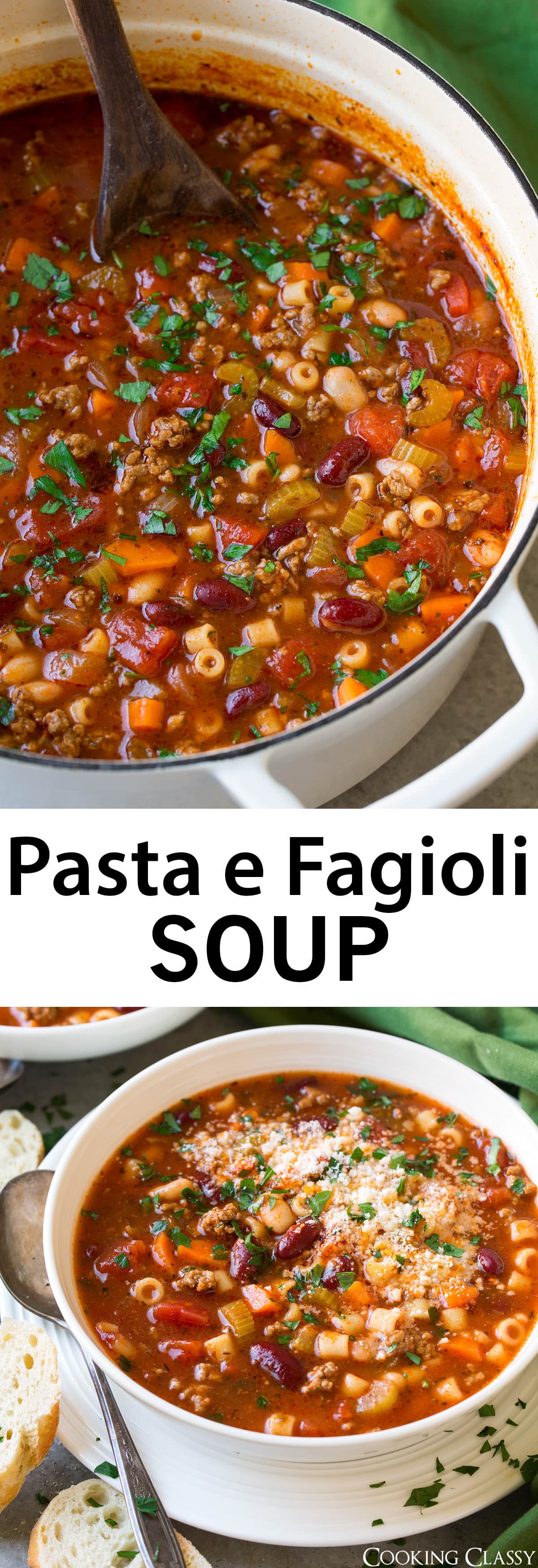 Pasta Fagioli Soup {Better than Olive Garden's!} - Cooking Classy