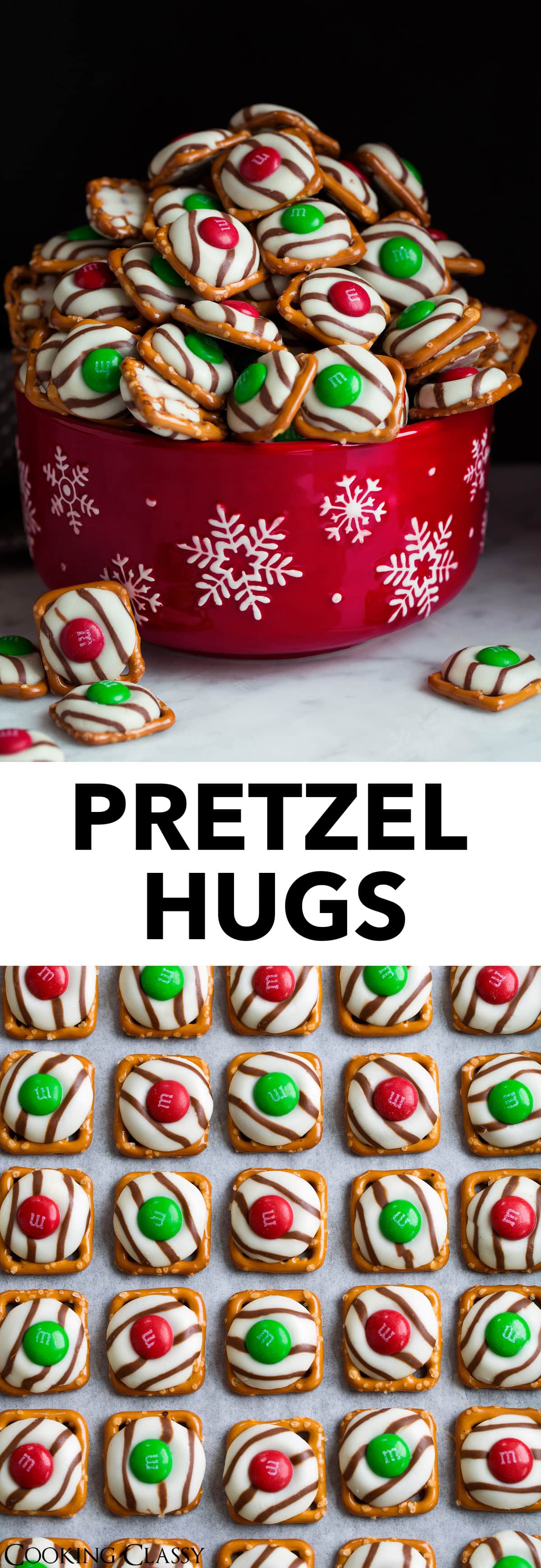Pretzel M&M Hugs {Christmas Style} Cooking Classy
